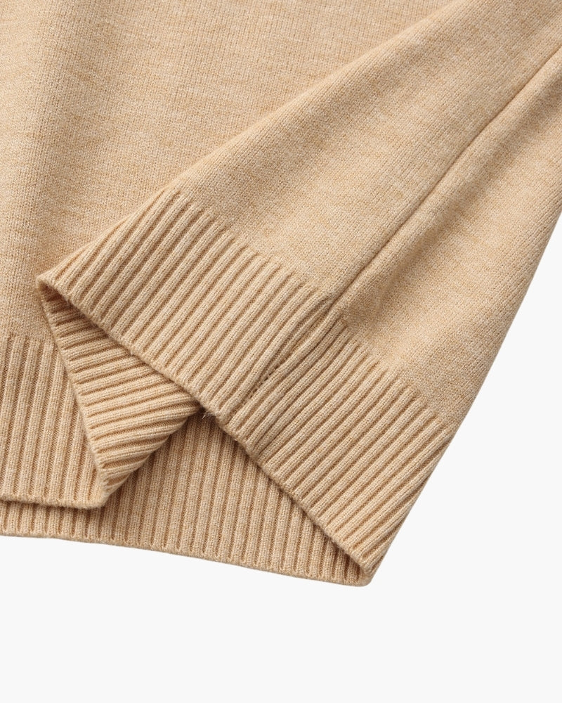 Cozy Essential Ribbed Mock-Neck Sweater