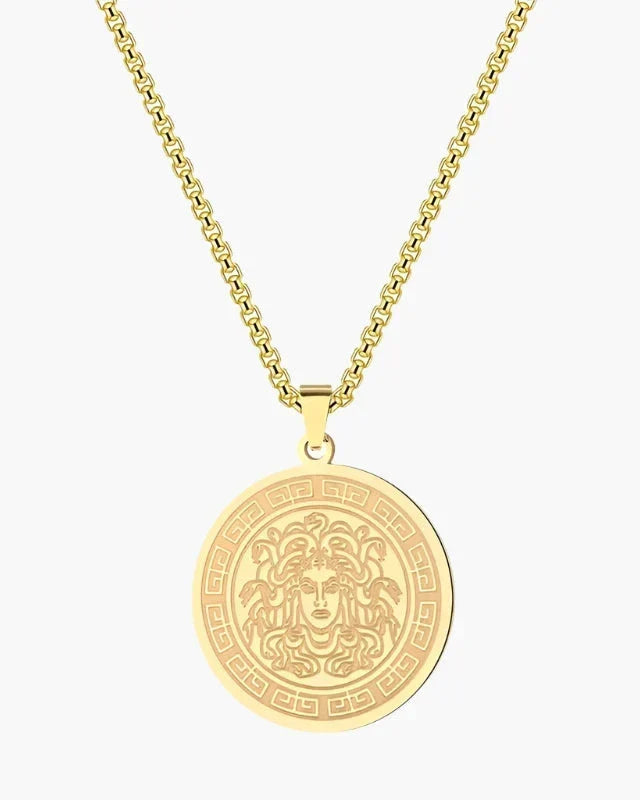 Medusa Long Chain ā Elegant Gold & Silver Statement Necklace