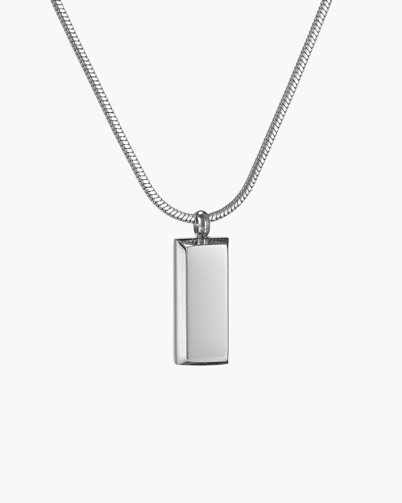 Sleek Axis Tag Pendant Necklace