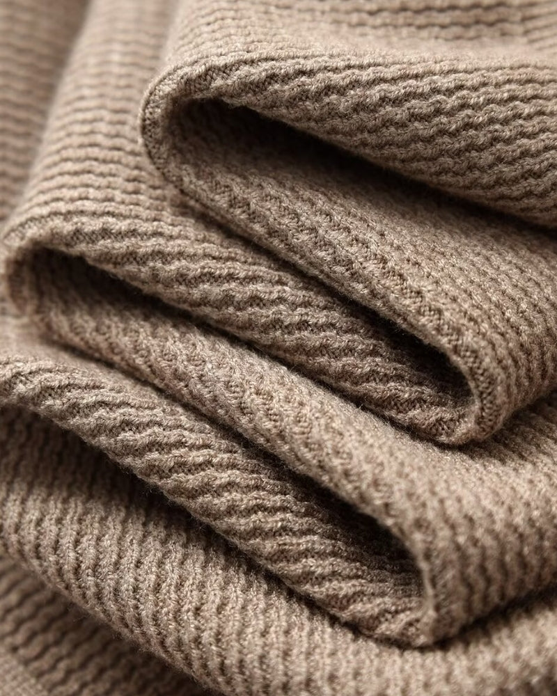 Textured Knit Polo Sweater for Effortless Everyday Style