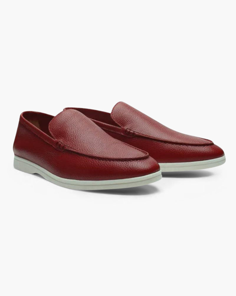 Classic Old Money Style Cowhide Leather Loafers