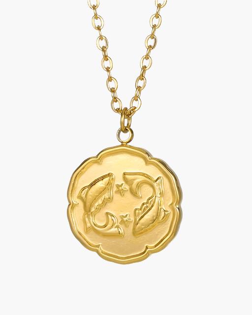 Elegant Gold Zodiac Sign Necklace