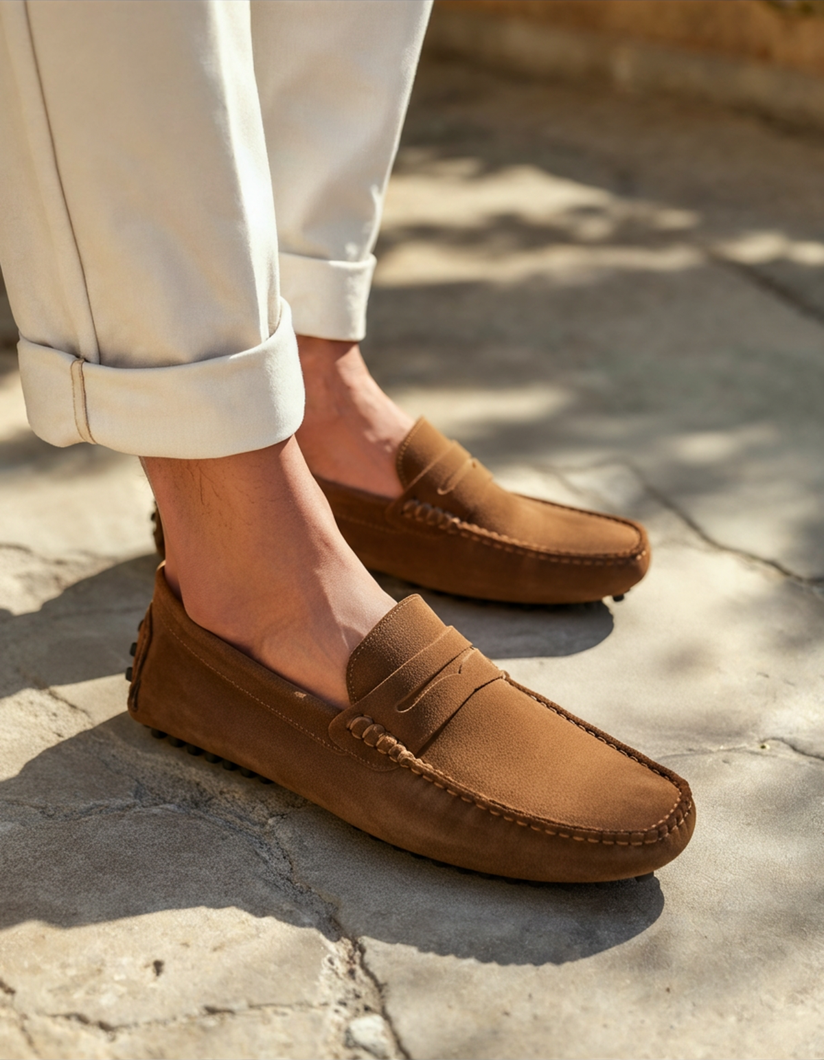 Premium Suede Driving Loafers