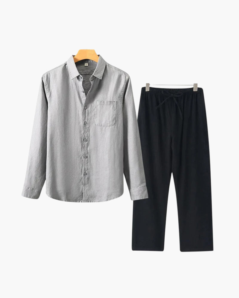 Old Money Linen Long-Sleeve Combo