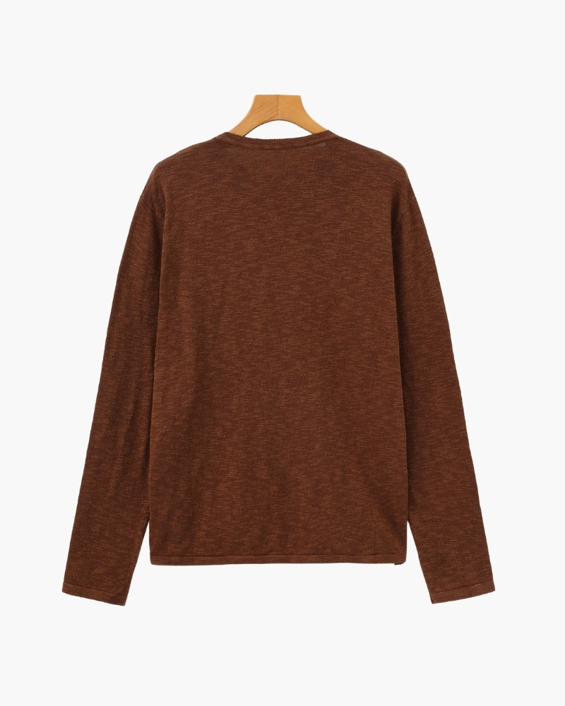 Essential Linen-Cotton Crewneck Top