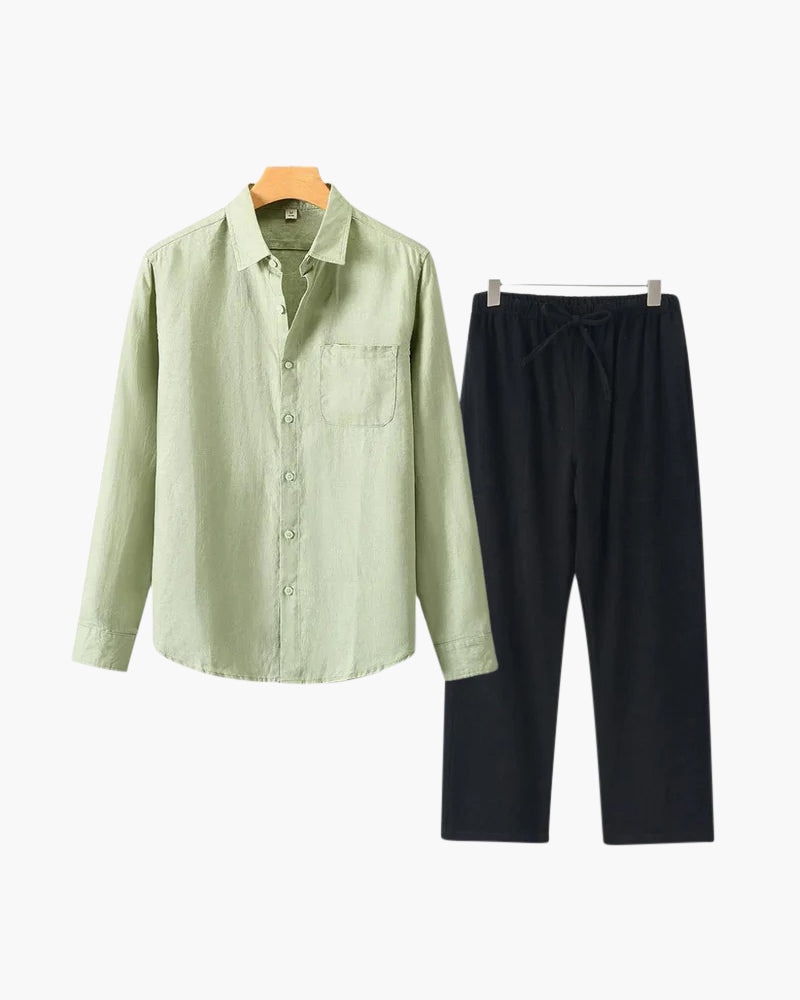 Old Money Linen Long-Sleeve Combo
