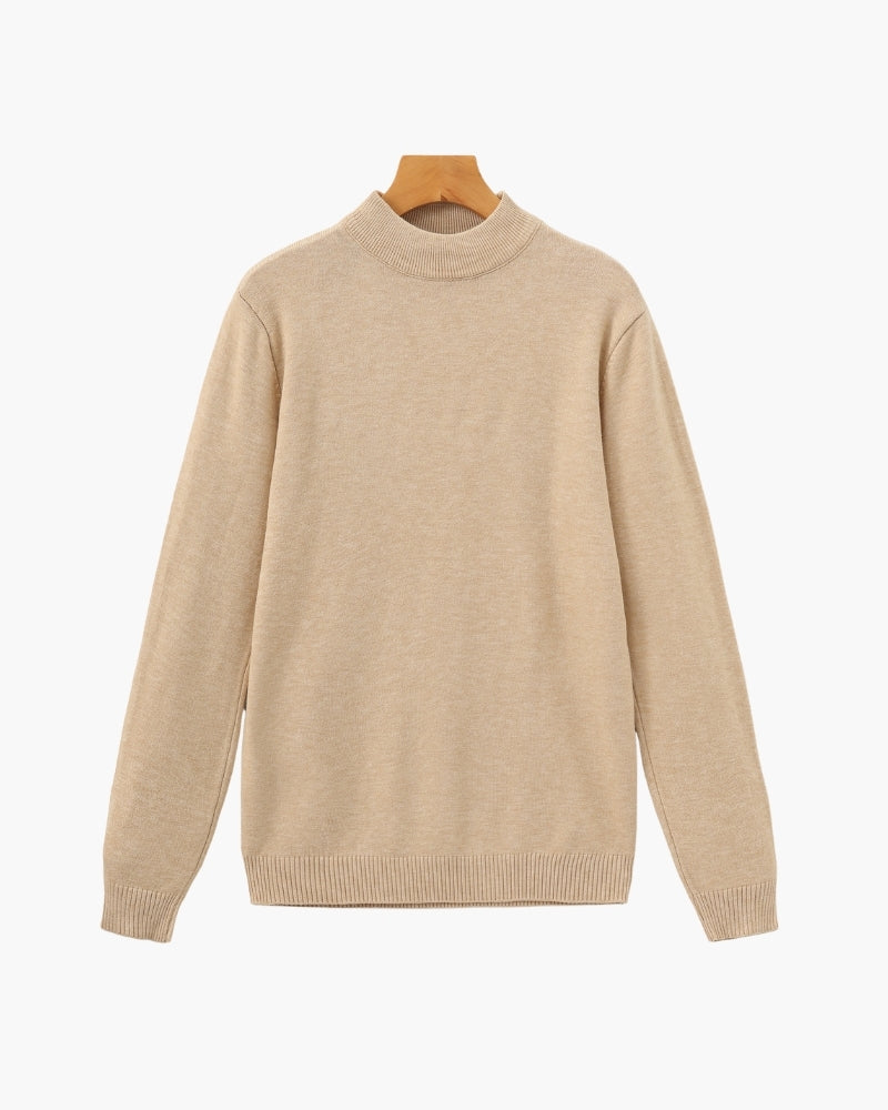 Cozy Essential Ribbed Mock-Neck Sweater