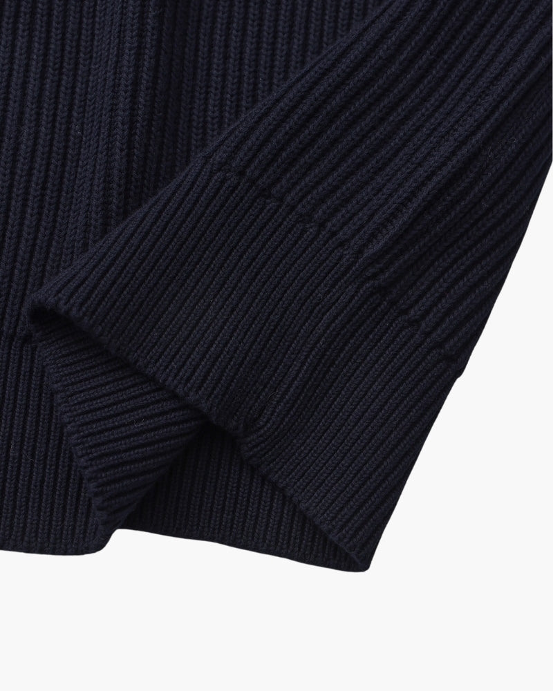 Ribbed Knit Crewneck Sweater