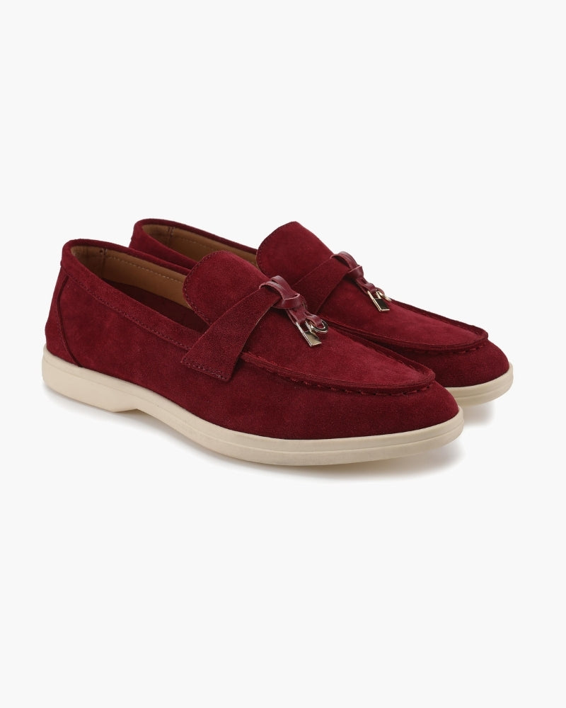 Elegant Old Money Suede Loafers for Women