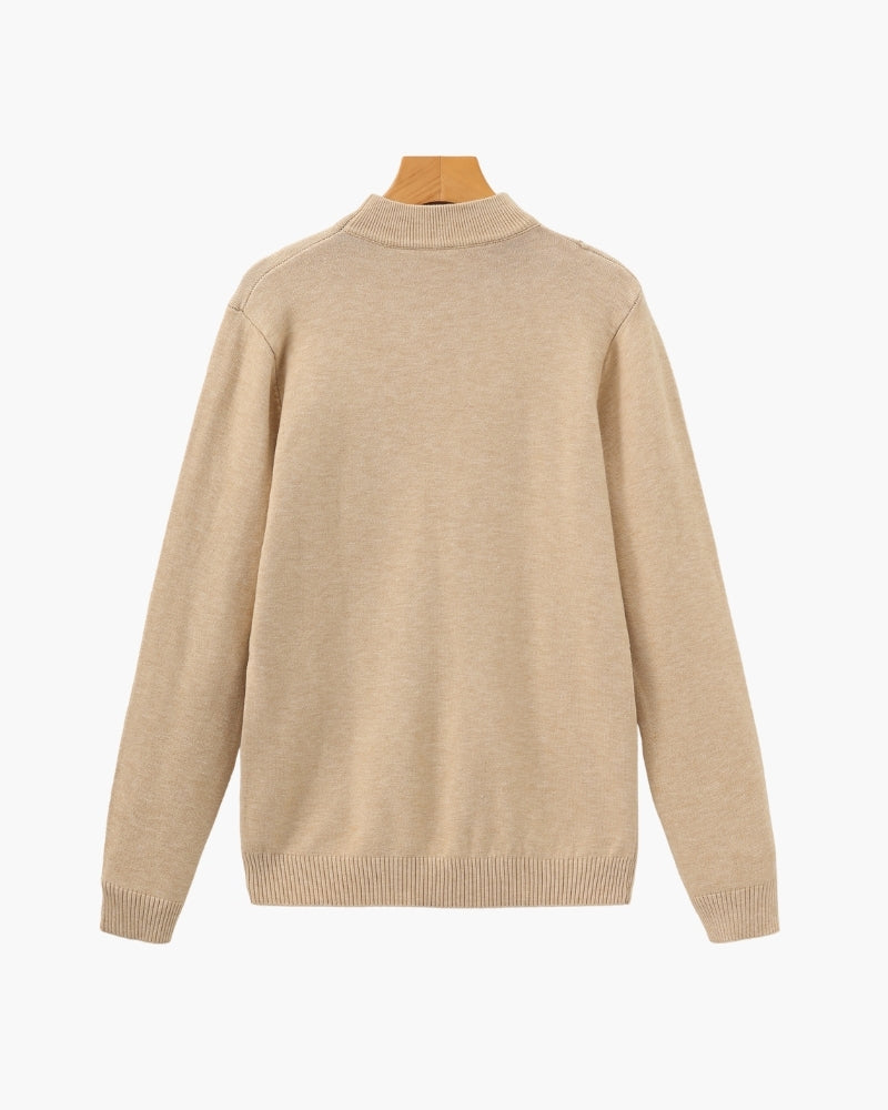 Cozy Essential Ribbed Mock-Neck Sweater