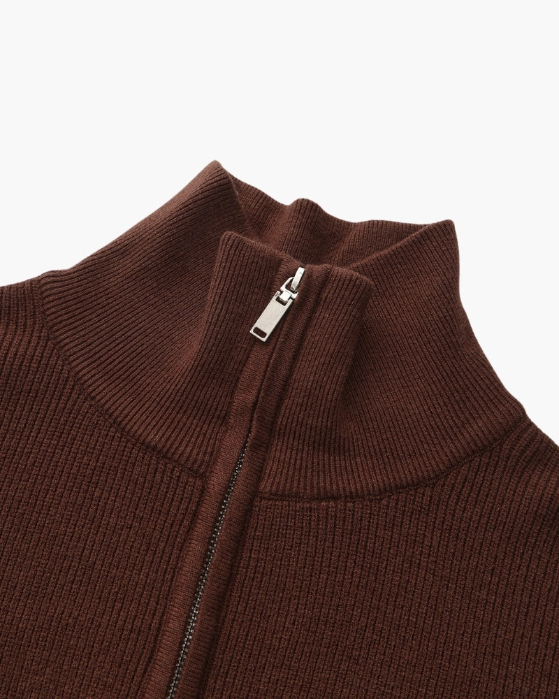 Refined Half-Zip Knit Pullover Sweater