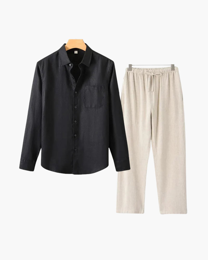 Old Money Linen Long-Sleeve Combo