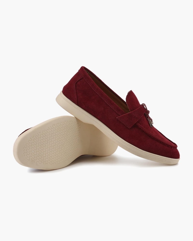 Elegant Old Money Suede Loafers for Women