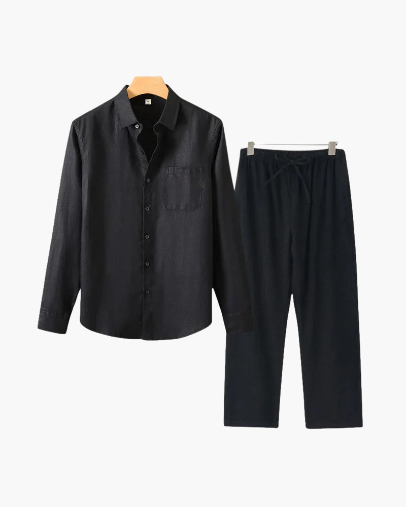 Old Money Linen Long-Sleeve Combo
