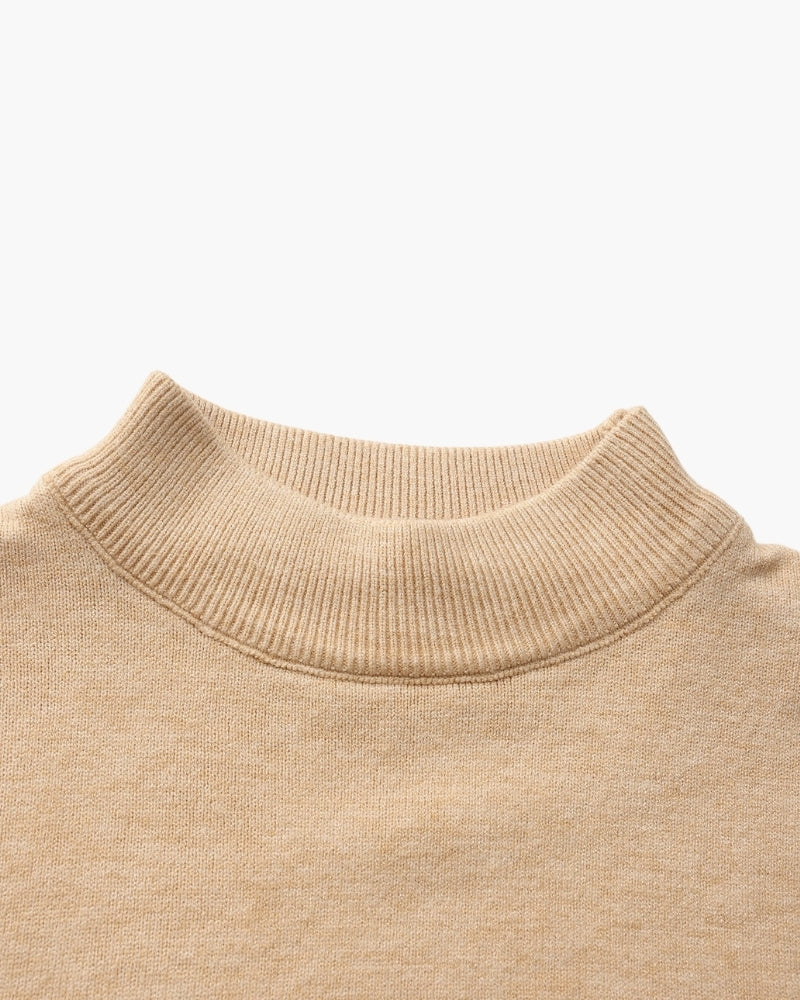 Cozy Essential Ribbed Mock-Neck Sweater
