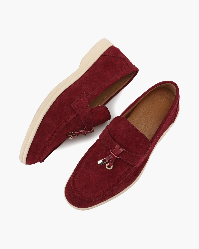 Elegant Old Money Suede Loafers for Women