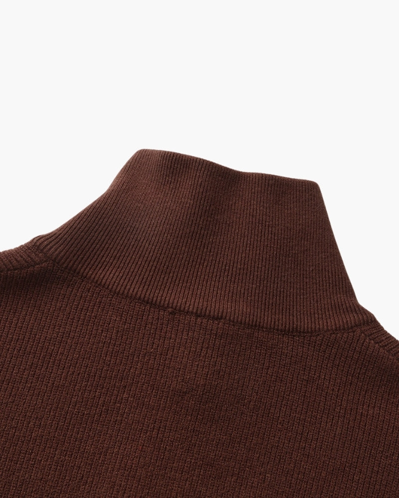 Refined Half-Zip Knit Pullover Sweater
