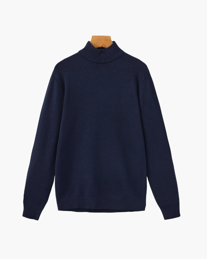 Cozy Essential Ribbed Mock-Neck Sweater
