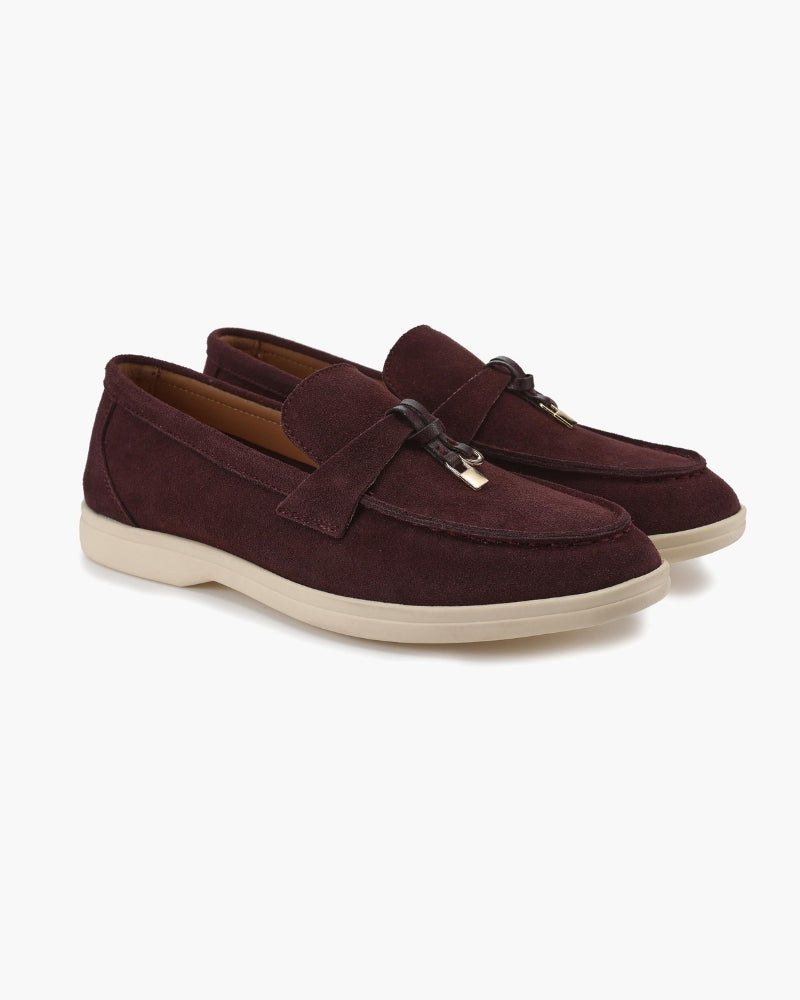 Elegant Old Money Suede Loafers for Women