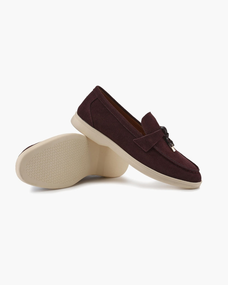 Elegant Old Money Suede Loafers for Women