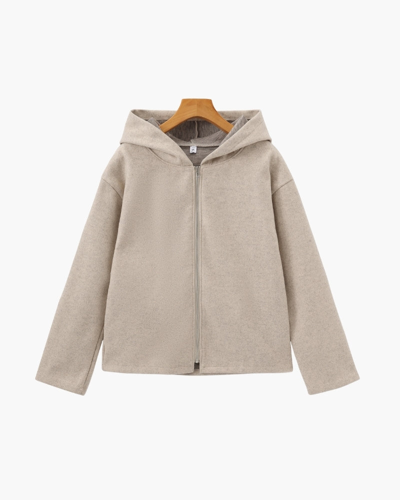 Marlow Wool Zip-Up Coat