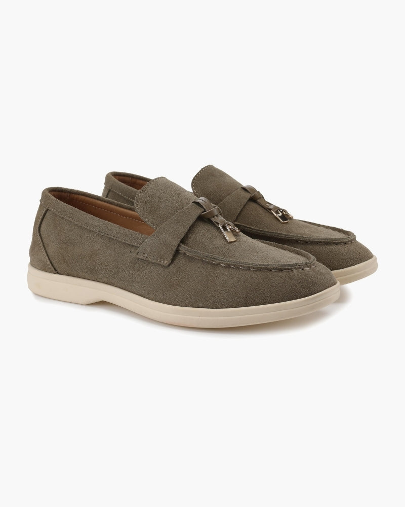 Elegant Old Money Suede Loafers for Women