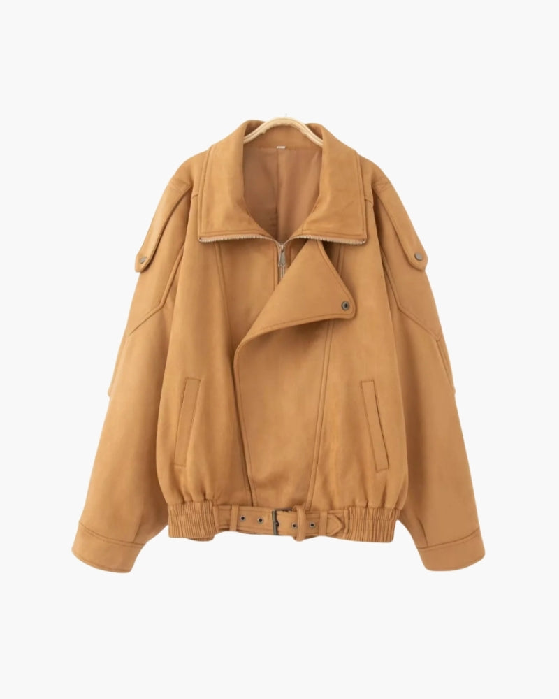 Vintage Suede Draped Jacket