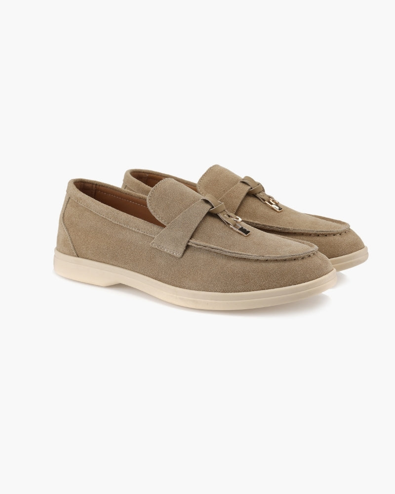 Elegant Old Money Suede Loafers for Women