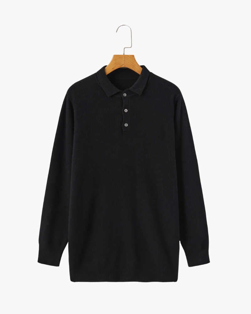 100% Luxurious Cashmere Polo Sweater