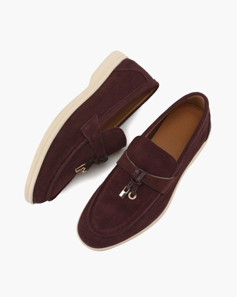 Elegant Old Money Suede Loafers for Women