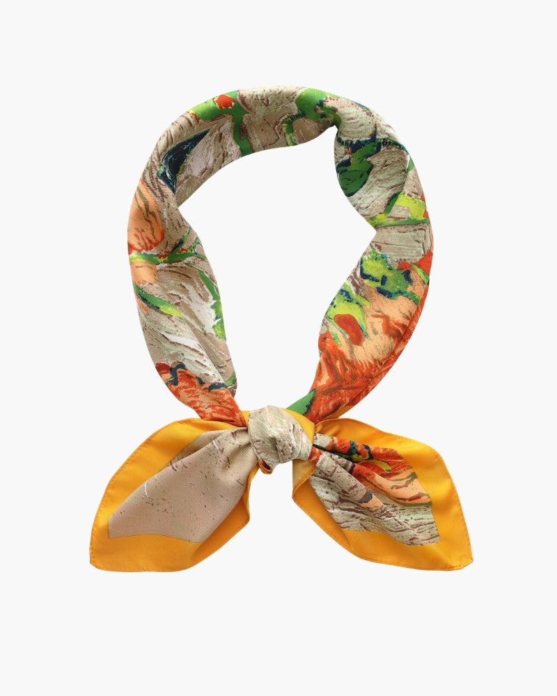 Vintage Old-Money Impressionist Garden Scarf