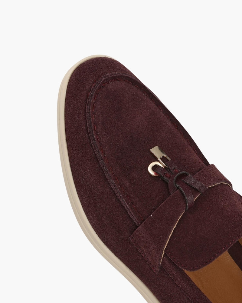 Elegant Old Money Suede Loafers for Women