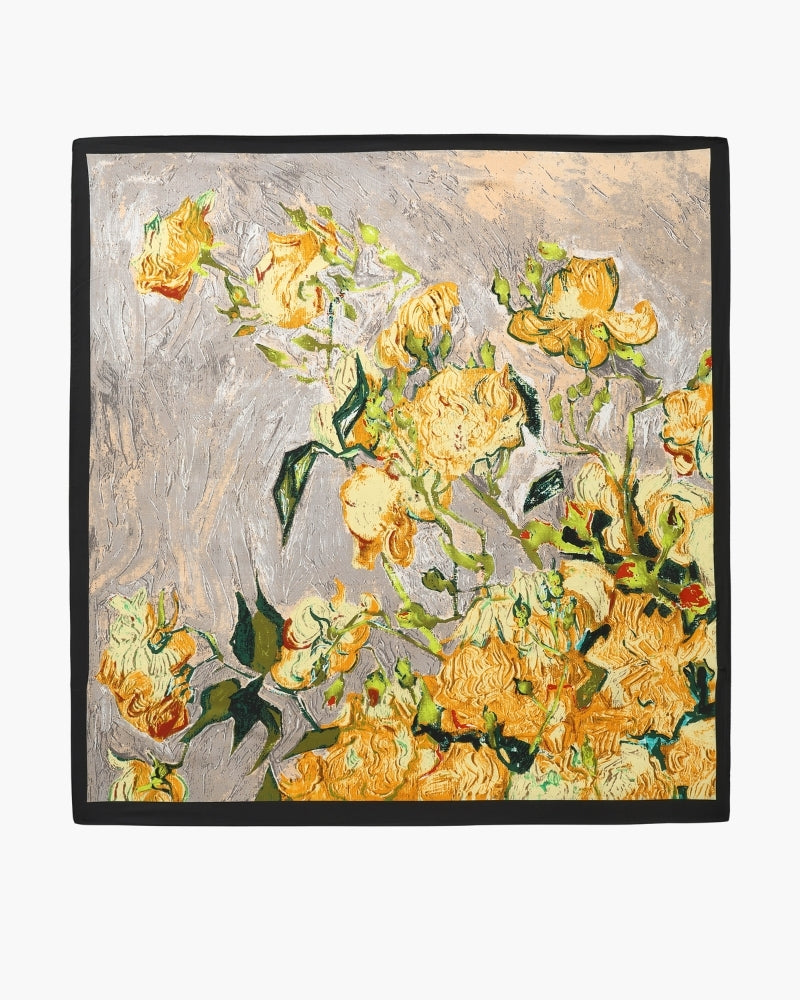 Vintage Old-Money Impressionist Garden Scarf