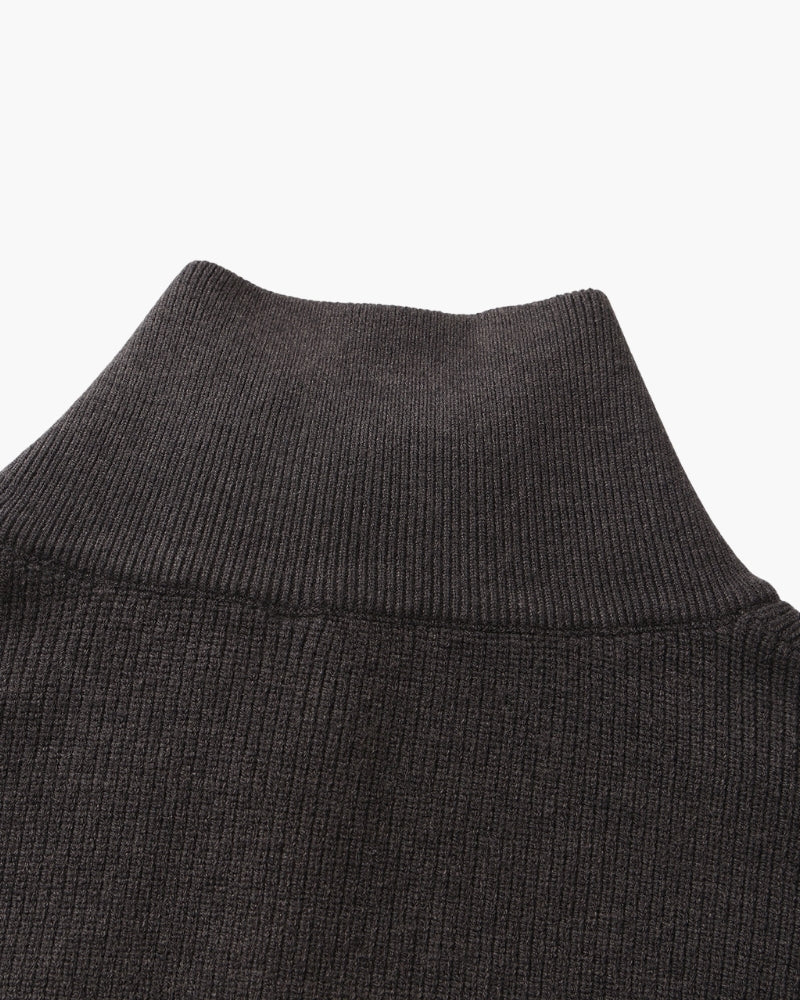 Refined Half-Zip Knit Pullover Sweater