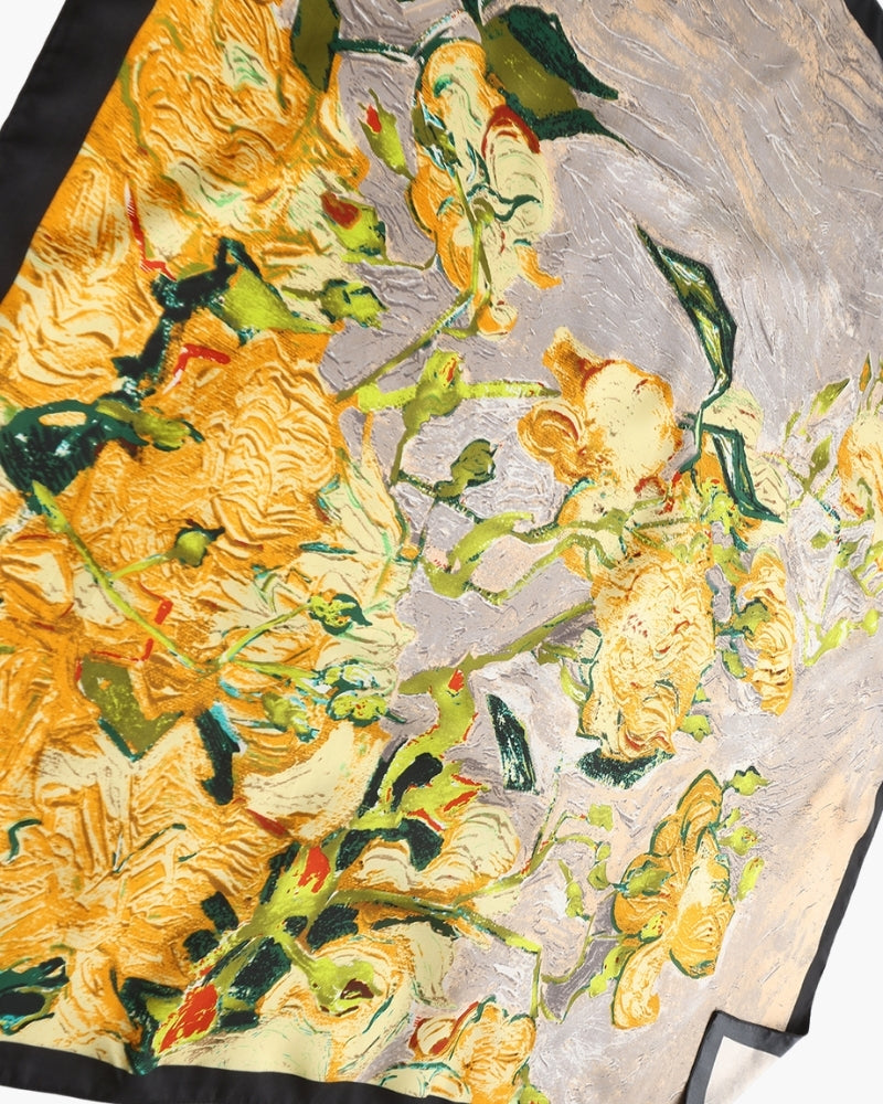 Vintage Old-Money Impressionist Garden Scarf
