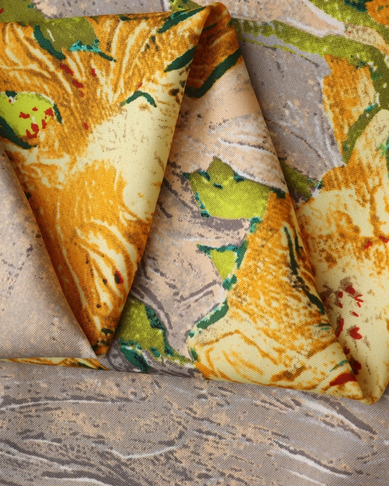 Vintage Old-Money Impressionist Garden Scarf