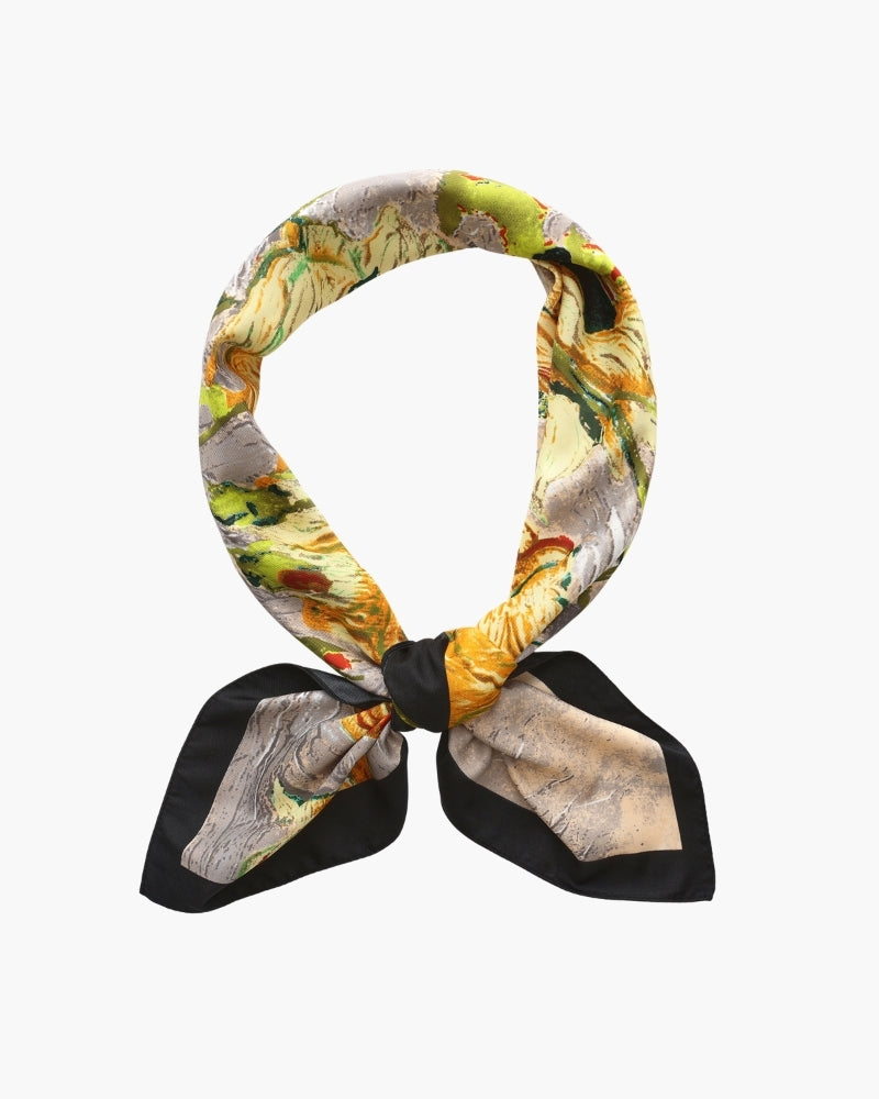 Vintage Old-Money Impressionist Garden Scarf