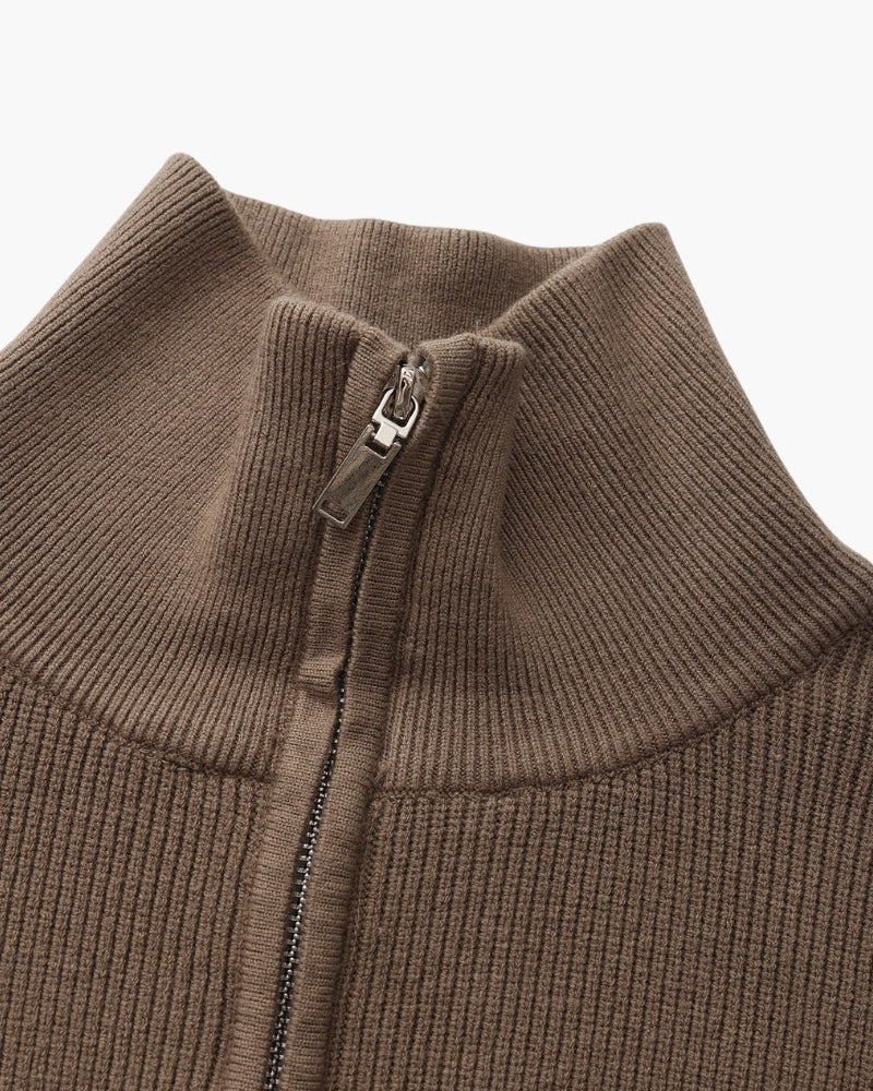 Refined Half-Zip Knit Pullover Sweater