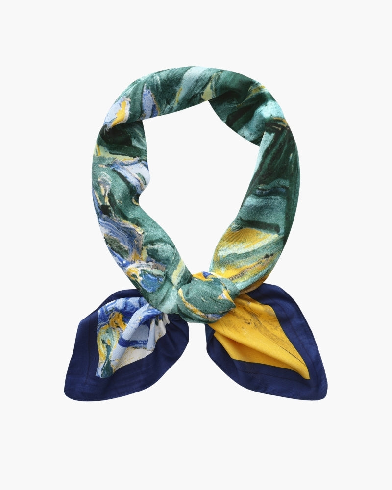 Vintage Old-Money Impressionist Garden Scarf