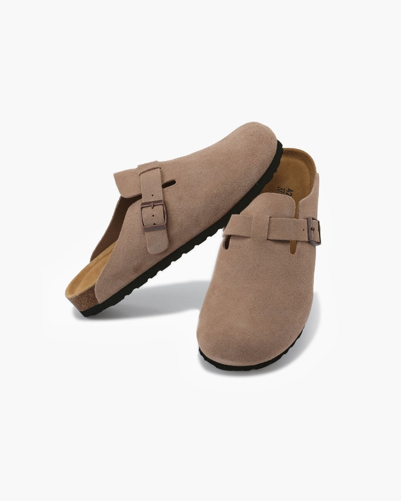 Old Money-Inspired Suede Clogs