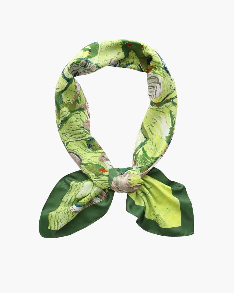 Vintage Old-Money Impressionist Garden Scarf