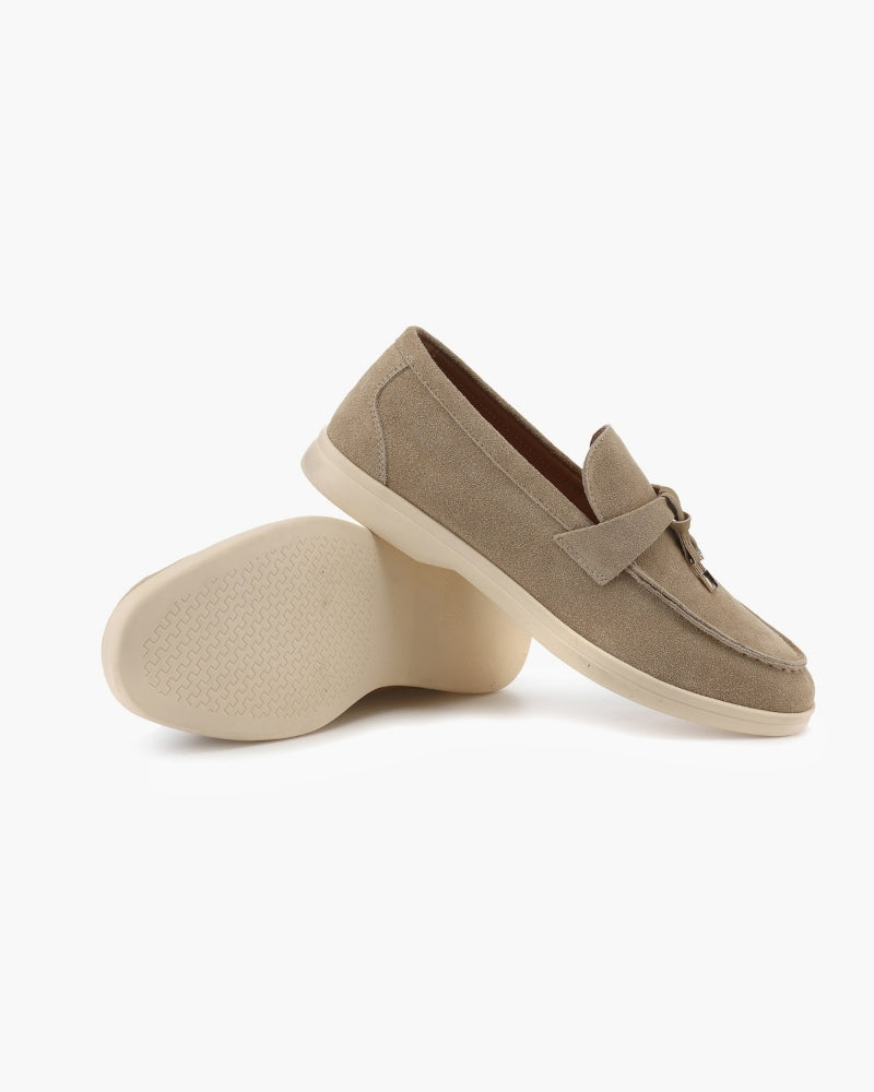 Elegant Old Money Suede Loafers for Women
