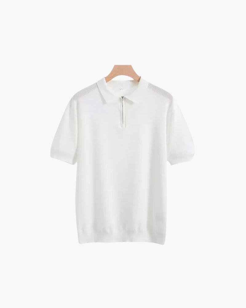 Marbella Classic Zip-Up Polo Shirt