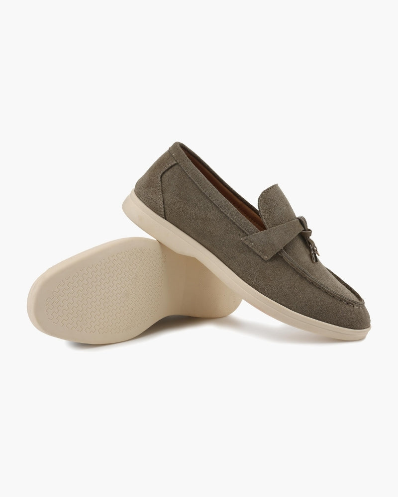 Elegant Old Money Suede Loafers for Women