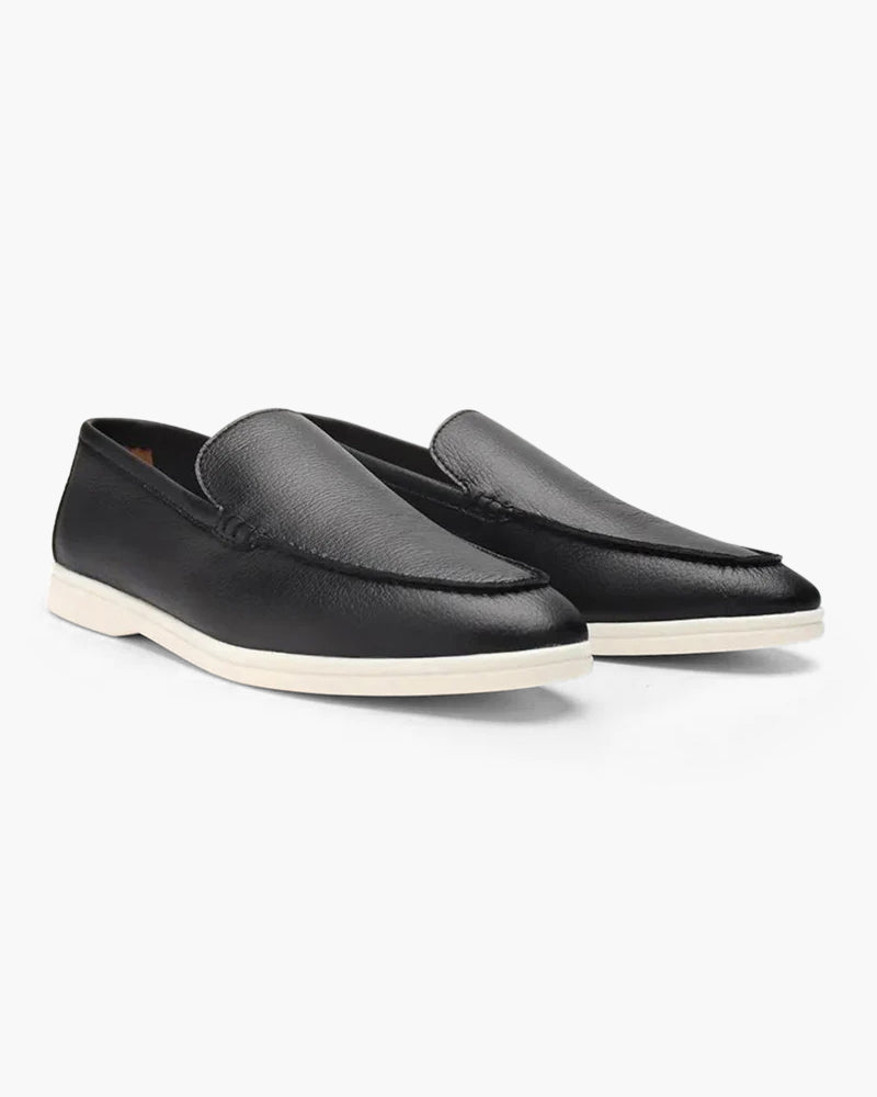Classic Old Money Style Cowhide Leather Loafers
