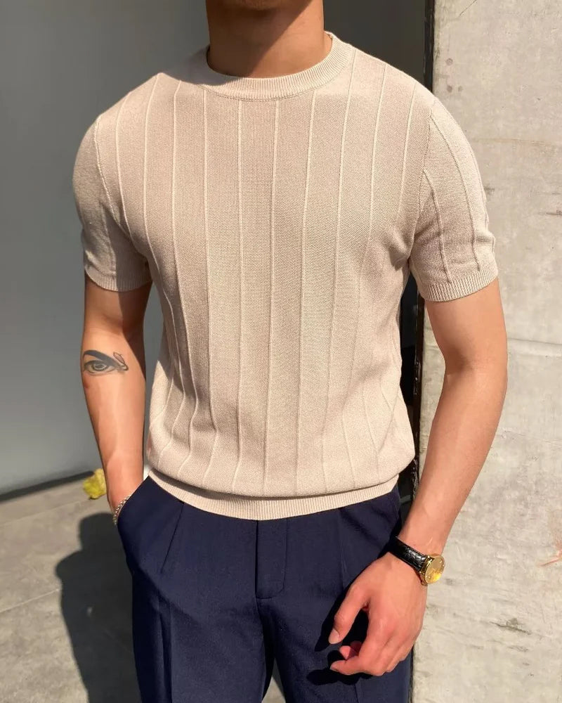 Cannes Ribbed Textured T-Shirt