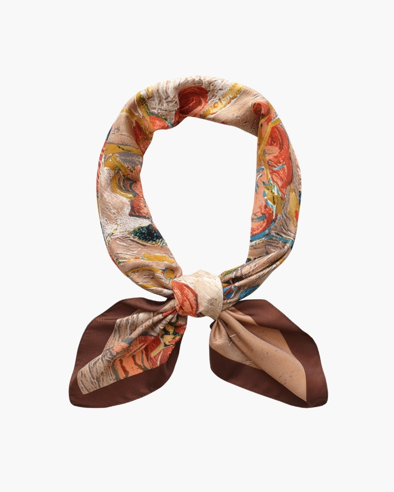 Vintage Old-Money Impressionist Garden Scarf