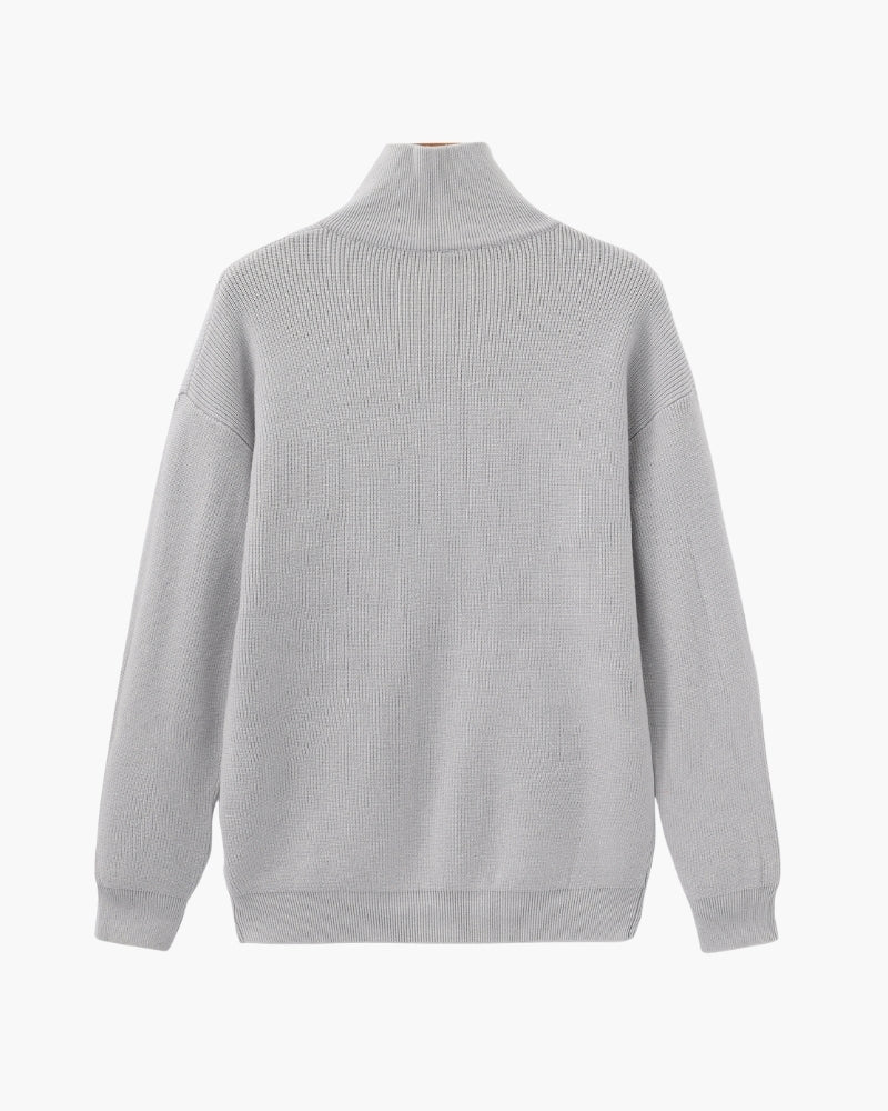 Refined Half-Zip Knit Pullover Sweater
