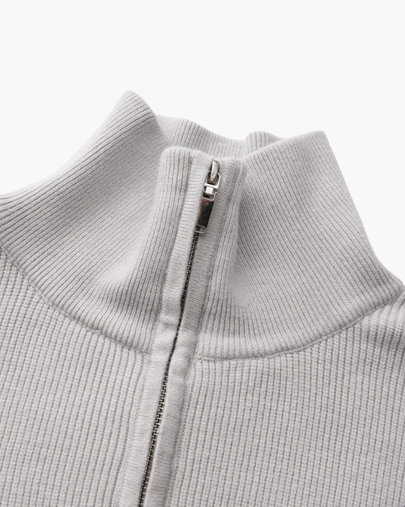 Refined Half-Zip Knit Pullover Sweater
