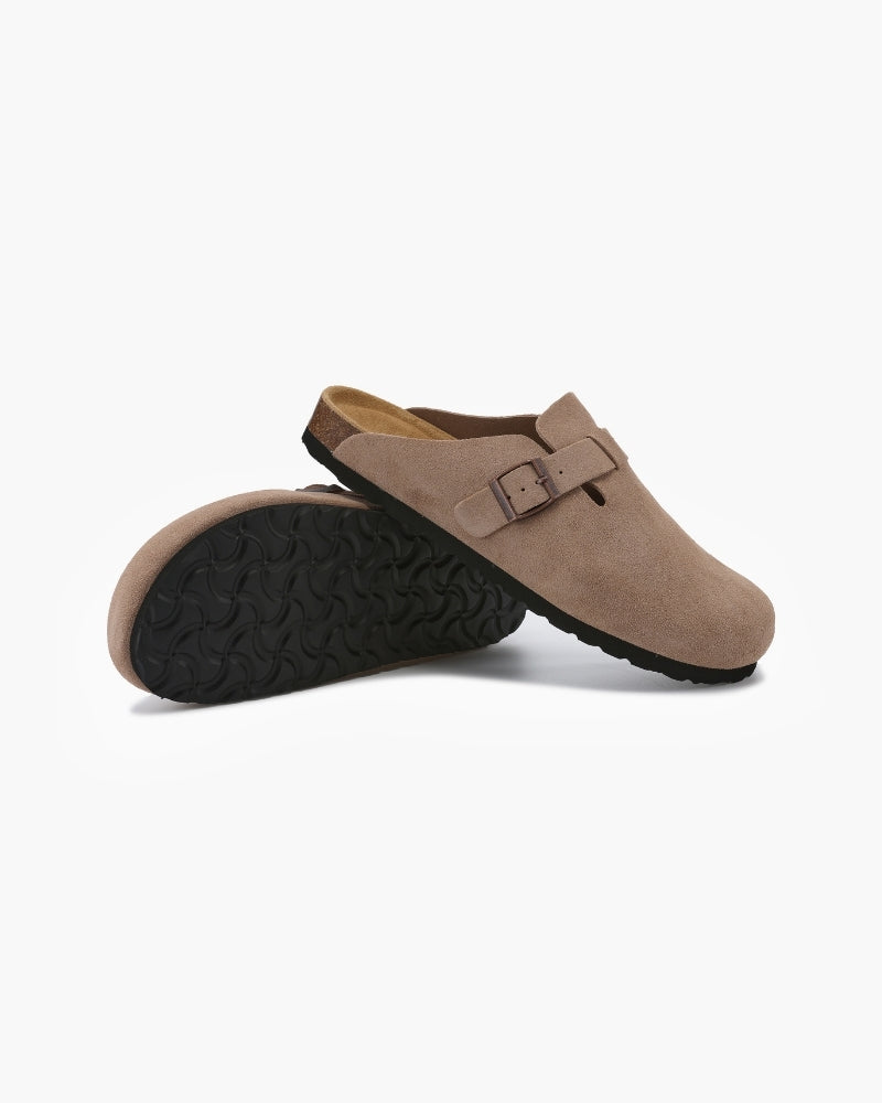 Old Money-Inspired Suede Clogs